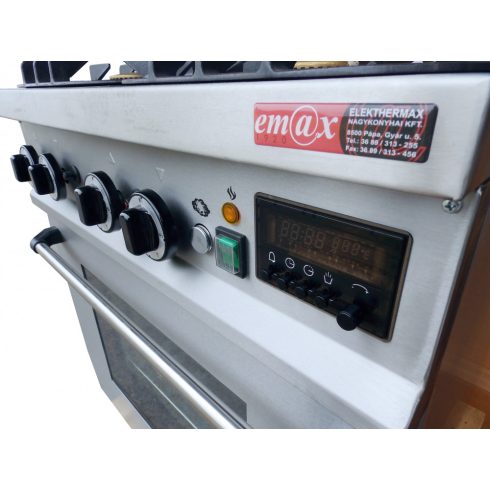 GE 41.1 gáztűzhely 4 égővel, 2 ráccsal, GN 1/1 elektromos sütővel