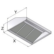   EL 100-10-110 "STANDARD" fali elszívóernyő, 1000x1100 mm