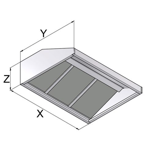 EL 100-10-110 "STANDARD" fali elszívóernyő, 1000x1100 mm