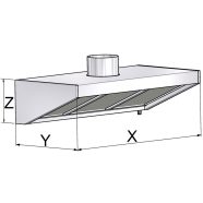   EL 200-00-070 "SNACK" fali elszívóernyő, 2000x700 mm