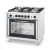 Hendi 225707 Gas cooker - 5 burners with electric oven