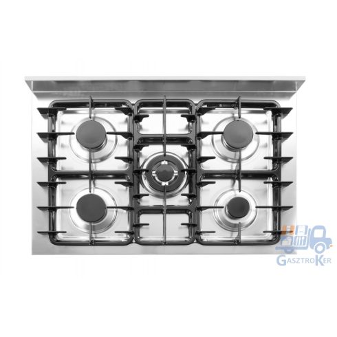 Hendi 225707 Gas cooker - 5 burners with electric oven