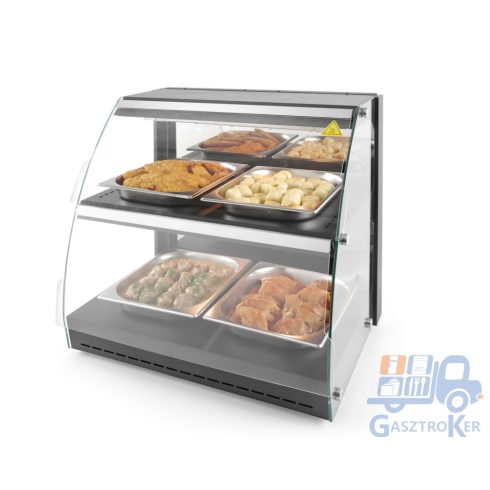 Hendi 233962 Asztali melegentartó vitrin, kétszintes