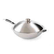 Hendi 239773 Rozsdamentes wok serpenyő, 36 cm