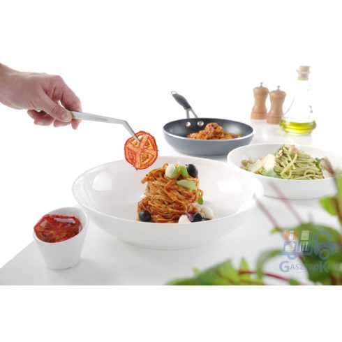 Hendi 680070 Rozsdamentes precíziós csipesz, hajlított véggel 160 mm