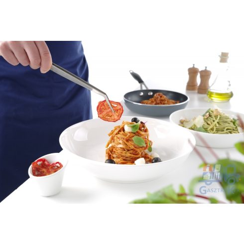 Hendi 680070 Rozsdamentes precíziós csipesz, hajlított véggel 160 mm