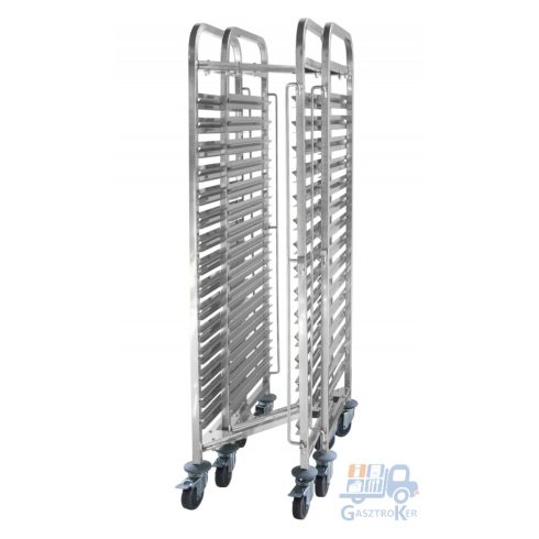Hendi 810606 regálkocsi, Z kivitel, kapacitás: 15 db GN 1/1