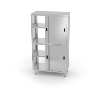   Hendi 811634 Pass-through cupboard with partition and sliding doors, 800x500x(H)1800 mm
