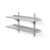 Hendi 811740 Double adjustable wall shelf, with two steel brackets, 1400x300x(H)600 mm