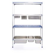   Hendi 812266 Aluminium storage rack for GN containers, 1120x355x(h)1685 mm
