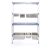 Hendi 812266 Aluminium storage rack for GN containers, 1120x355x(h)1685 mm
