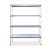 Hendi 812273 Aluminium storage rack, 1280x405x(h)1685 mm