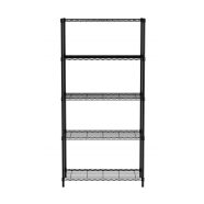   Hendi 812990 Storage rack with 5 shelves, black, 910x455x(h)1830 mm