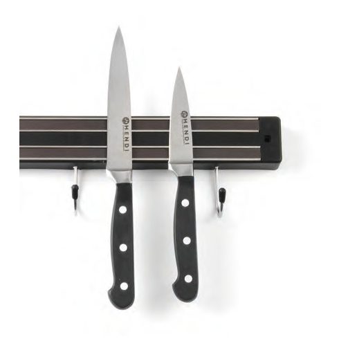 Hendi 820407 Mágneses késtartó akasztókkal, 600 mm