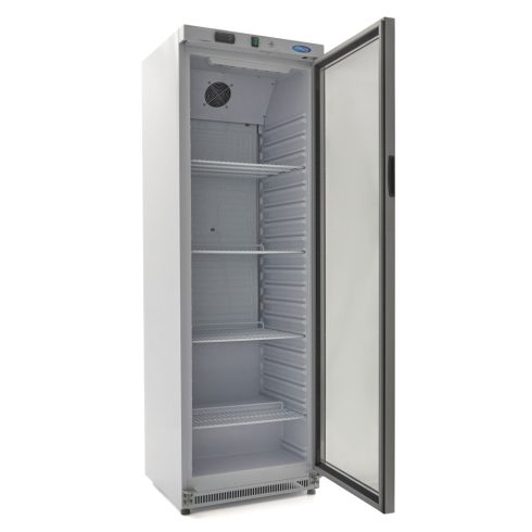 Maxima 400 L fehér üvegajtós hűtőszekrény, 400 liter