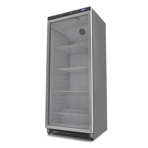 Maxima 600 L fekete üvegajtós hűtőszekrény, 600 liter