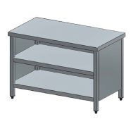   GASZTROKER PAK 60-200 Rm.tárolóasztal, elöl nyitott, 2000x600 mm, AISI 430