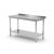 APHF E60 070 Rm.asztal alsó polccal, hátsó peremmel, 700x600 mm, AISI 430