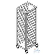   GASZTROKER TKC 4 regálkocsi, 12 db 600x400 mm (cukrász tepsi), AISI 304