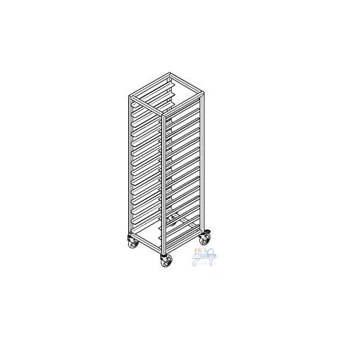 GASZTROKER TKC 4 regálkocsi, 12 db 600x400 mm (cukrász tepsi), AISI 304