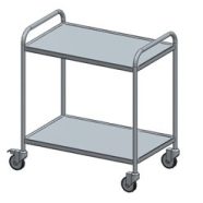  GASZTROKER TKK 60/52 Rozsdamentes felszolgáló kocsi, 2 szintes, fixen hegeszett