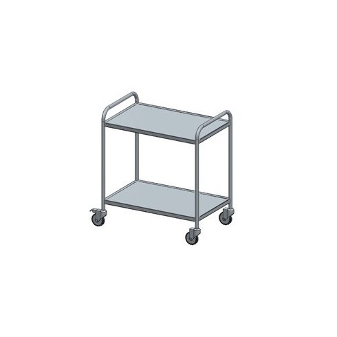 GASZTROKER TKK 60/52 Rozsdamentes felszolgáló kocsi, 2 szintes, fixen hegeszett