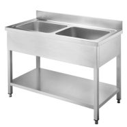   S1006024425 kétmedencés mosogató, 2 db 400x400 mm medencével