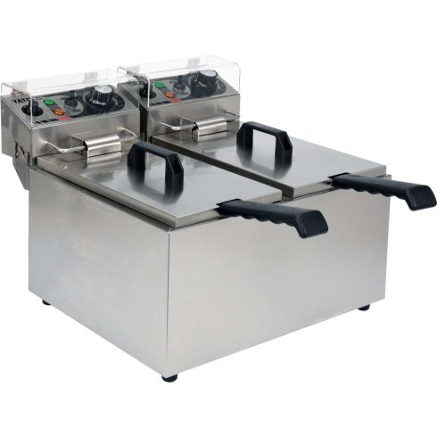 YG-04621 Yato asztali elektromos olajsütő, 2x5 liter, plexi védővel