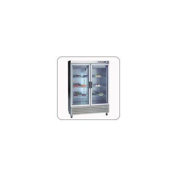 Stainless steel freezers with glass door