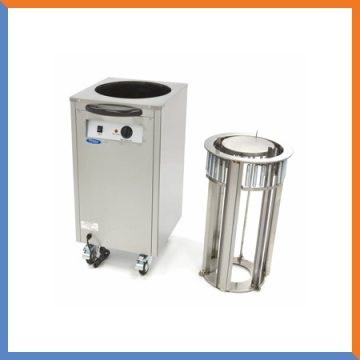Plate warming cabinets, delivery carts, plate holders