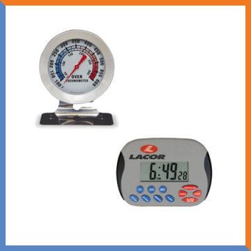 Thermometers, scales, timers